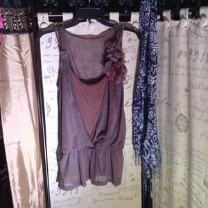 Tan Scope Neck Shirt by Mine