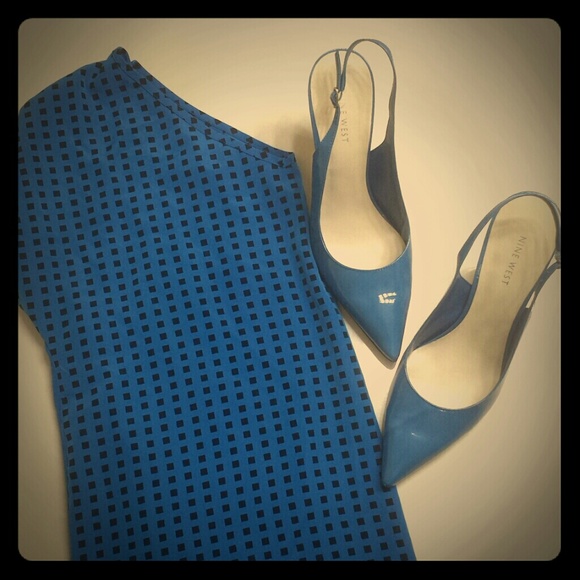 Beautiful Nine West Slingbacks (Blue)