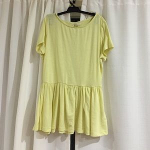 Yellow peplum top