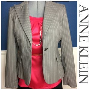 🚫HOLD🚫 Anne Klein Grey Pin Stripe Blazer Sz 2