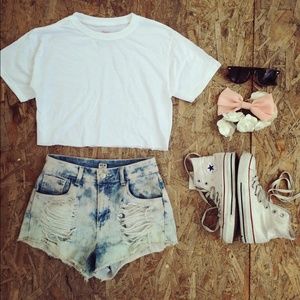 White crop top