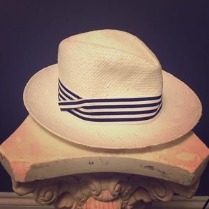 Straw Wide Brim White Panama Hat