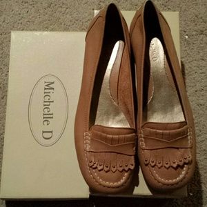 Brown Leather Flats NWT