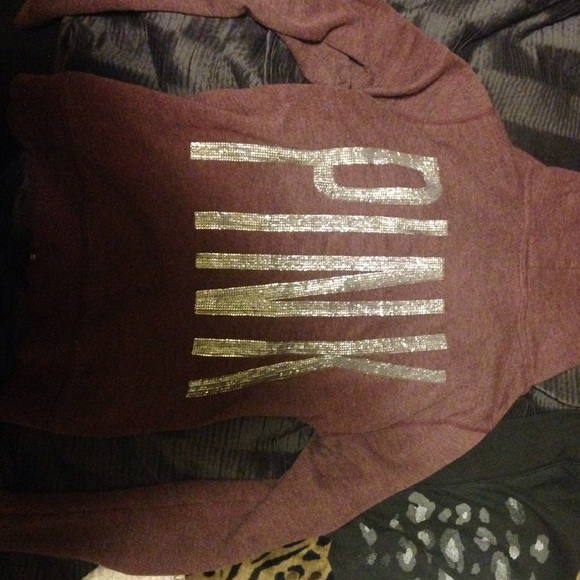 Vs maroon sequined hoodie!