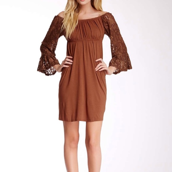 VAVA BY JOY HAN CROCHET SLEEVE DRESS NWT