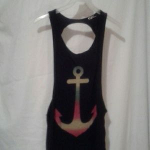 Open Back Black tank