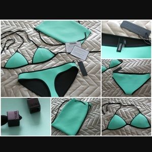 Triangl Swimwear Aqua Bathing Suit w/ Backpack