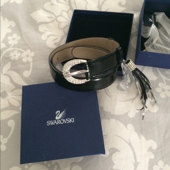 Swarski crystal black belt