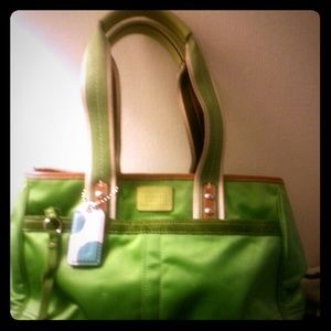 Authentic Coach Satin Handbag