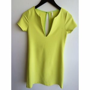 Neon green dress