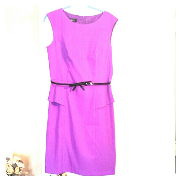 AGB violet dress with bow belt