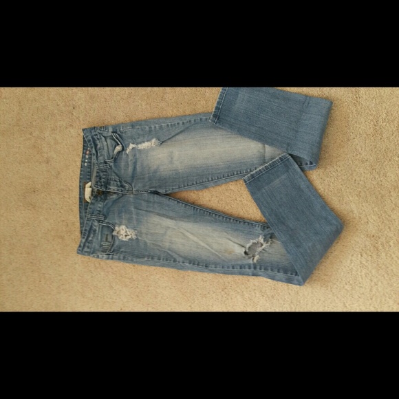 Distressed jeans