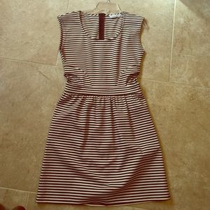 Black and white striped dress