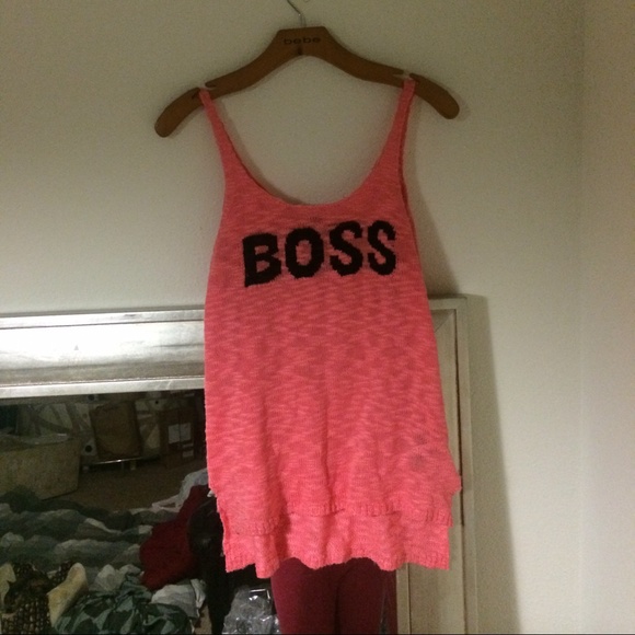 💞Boss bebe rant knit coral orange 💞