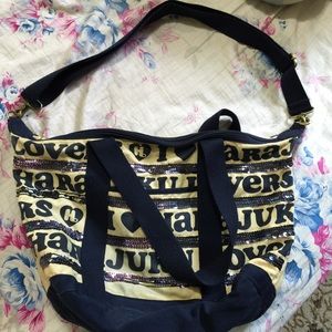 Navy/ cream bag