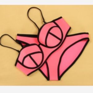 Pink/Black Seam Baiting Suit
