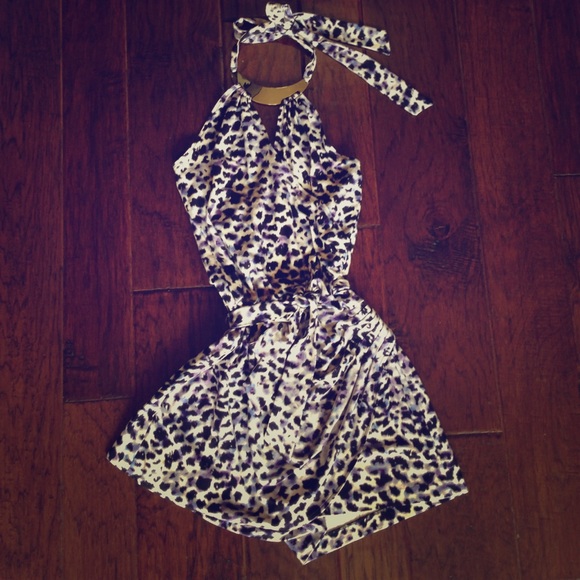 Cache Dresses & Skirts - Cache Leopard Skort Romper- New With Tags
