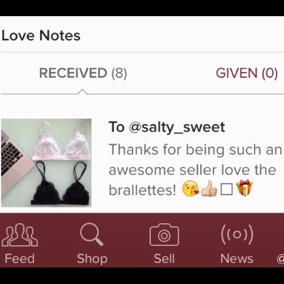 ❌SOLD❌ White Triangle Lace Bralette - Picture 3 of 3