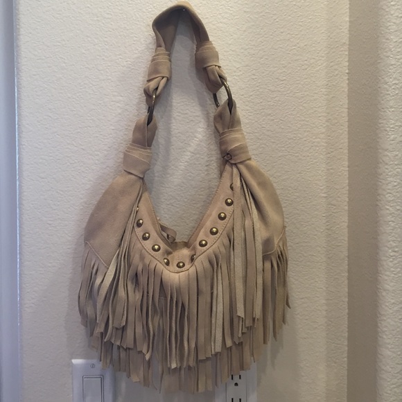 Steve Madden suede fringe hobo purse