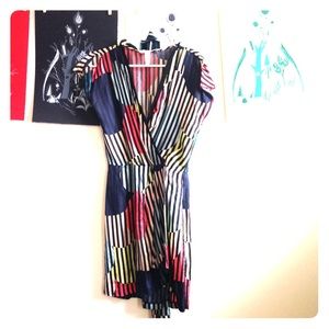 DVF Diane Von Furstenberg Silk Geometric Dress