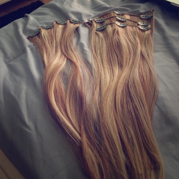 100% Real Hair Blonde Extensions😍