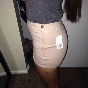 Tan high waisted shorts