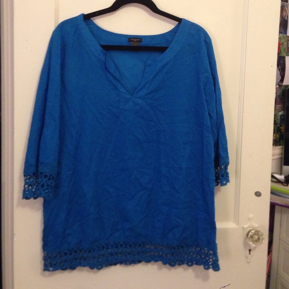 Blue Lace Shirt/tunic