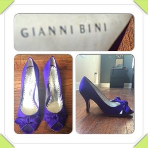Gianni Bini Purple Peep Toe Heels - size 6.5