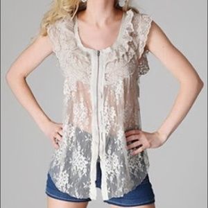 Free People Lace Blouse