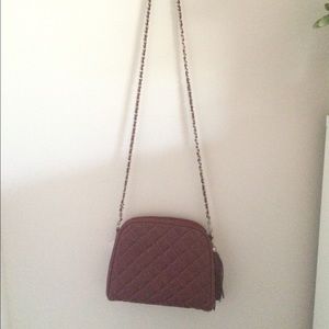 Red quilted bag