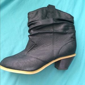 Simply Petals Black Booties