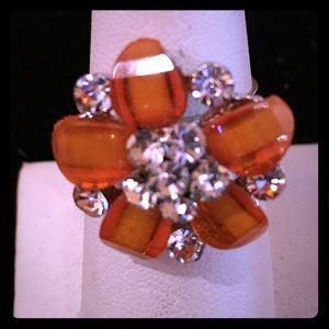 Cute adjustable flower ring