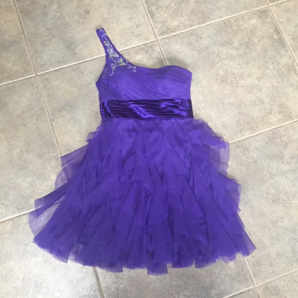 DEB purple home coming dress