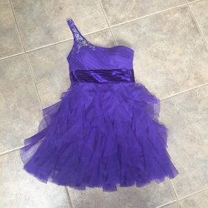 DEB purple home coming dress