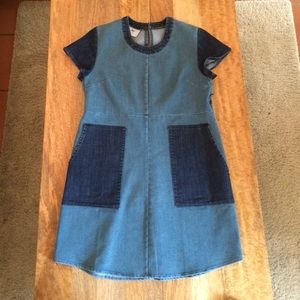 Anthropologie denim dress with pockets