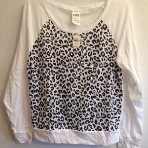 Zebra print long sleeve PINK top