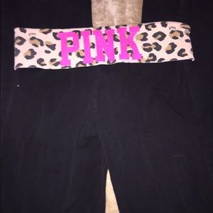 VS PINK BOOTCUT YOGA PANTS SIZE MEDIUM