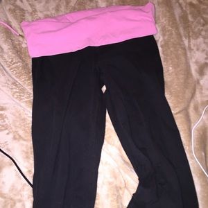 VS PINK BOOTCUT YOGA PANTS SIZE MEDIUM
