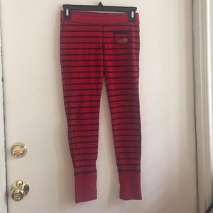 Hollister Red and Navy Striped Pajama Pants