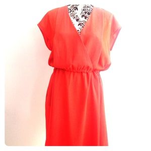 Orange Semi-Casual Dress ✨