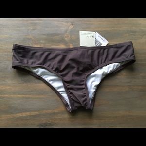 RVCA brown bathing suit bottoms NWT
