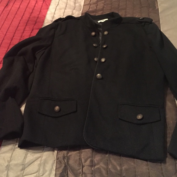 Black button military looking blazer