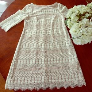 Eliza J White Lace Dress