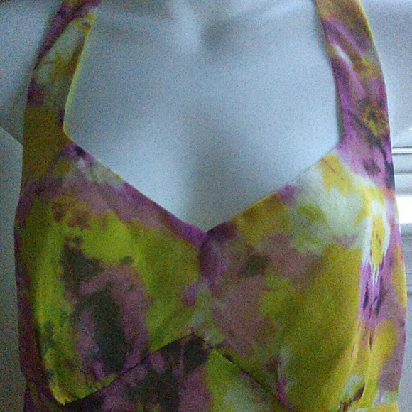 Silk Tie dyed halter top