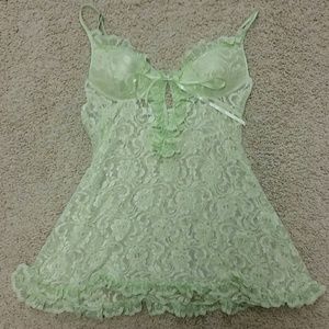 Green lace nighty