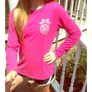 Monogrammed bow w/ t-shirt/tank top Monogrammed bow w/ t-shirt/tank top