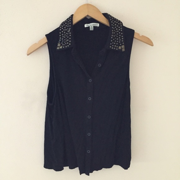 Urban Outfitters Studded Button Down Tank