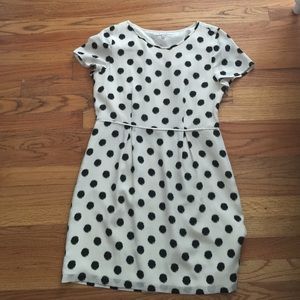 Cream and Black Polka Dot Dress