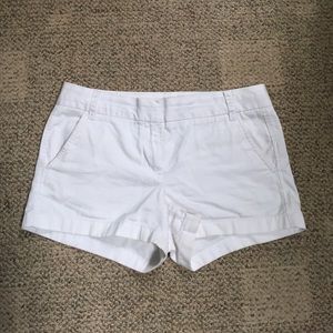 J. Crew white 3" chino shorts size 6