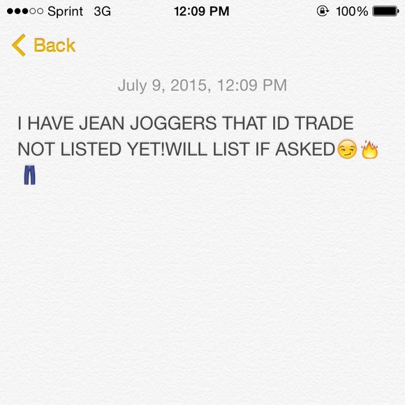Have jean joggers to trade - Picture 1 of 1
